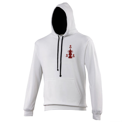 Retro West Ham Three Time Cup Winners Embroidered Contrast Hoodie