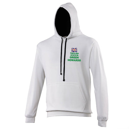 Proud to Have Served in The Green Howards Embroidered Contrast Hoodie