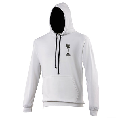 Retro Fiji Rugby 1920s Embroidered Contrast Hoodie