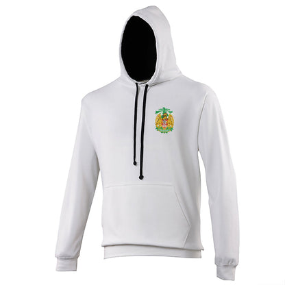 Retro Leicester FC Rugby 1990s Embroidered Contrast Hoodie