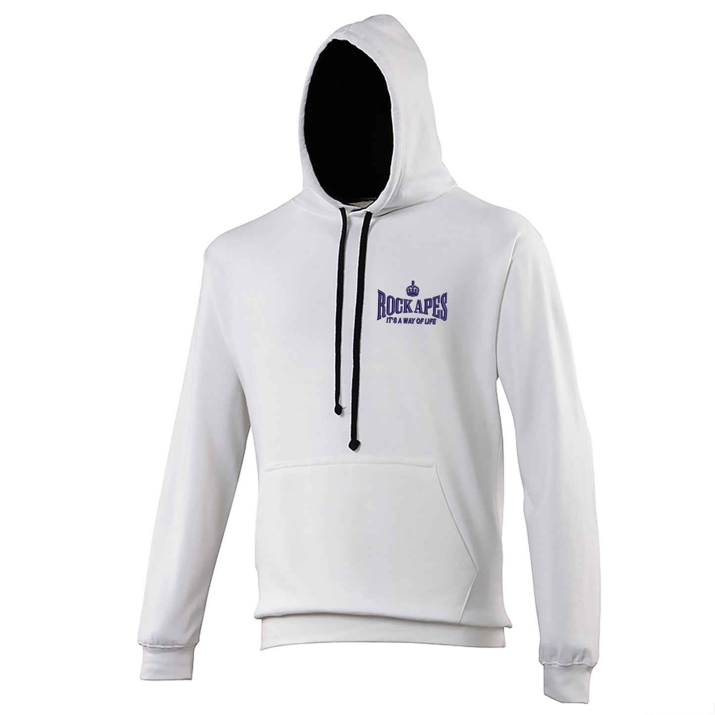 Rock Apes It's a Way of Life Embroidered Contrast Hoodie