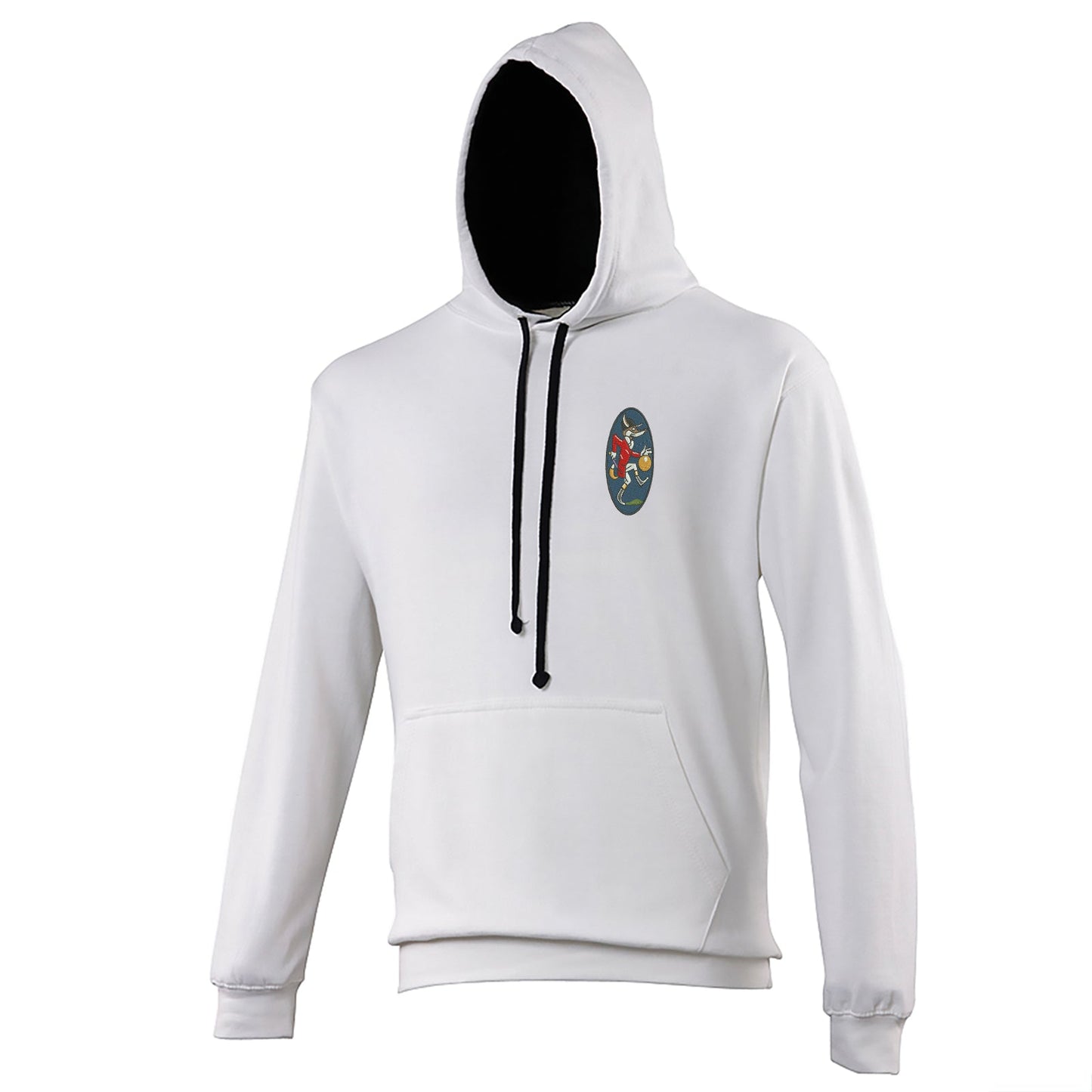 Retro Leicester 1933 Embroidered Contrast Hoodie