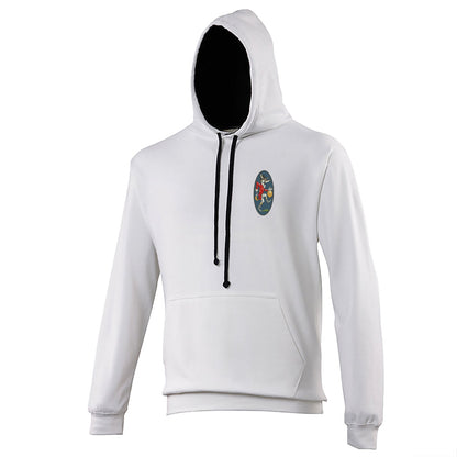 Retro Leicester 1933 Embroidered Contrast Hoodie