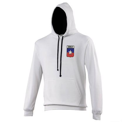 Retro Chile Rugby 1953 Embroidered Contrast Hoodie