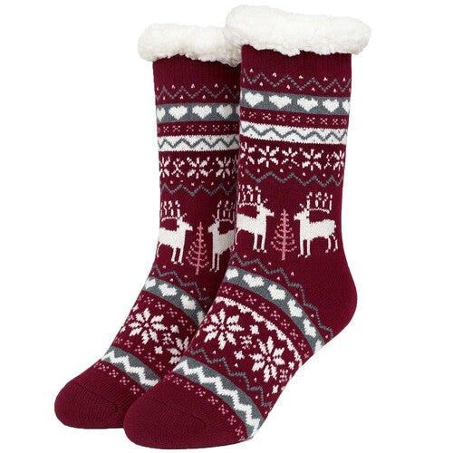 Ladies Christmas Slipper Socks