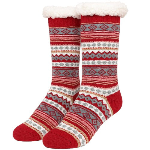 Ladies Christmas Slipper Socks
