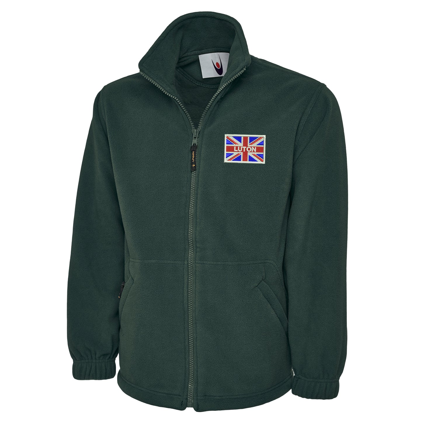 Luton Coloured Union Jack Embroidered Premium Fleece