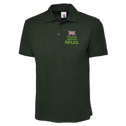 Proud to Have Served in The Rifles Embroidered Classic Polo Shirt