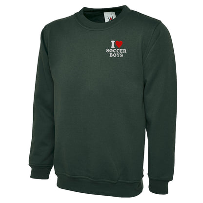 I Love Soccer Boys Sweatshirt