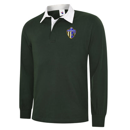Retro New Brompton Embroidered Long Sleeve Rugby Shirt
