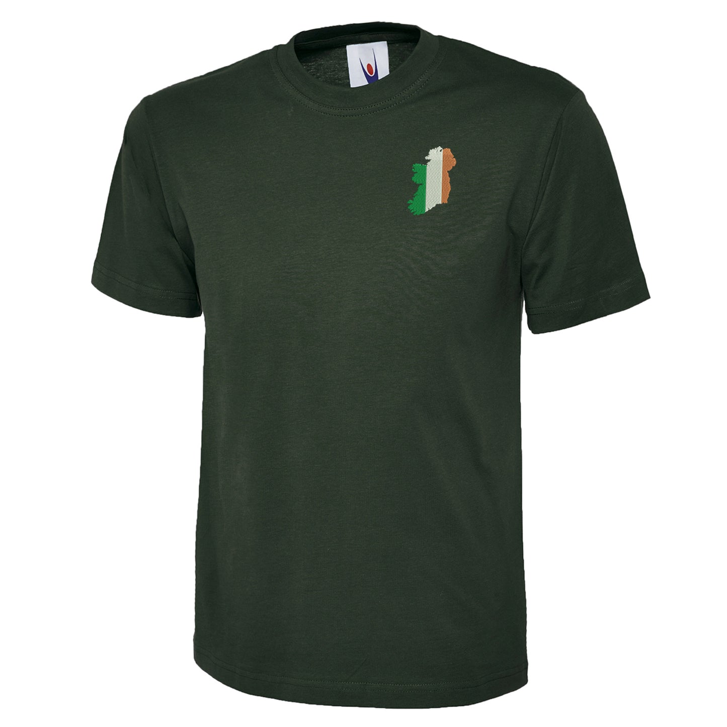 Ireland Flag Map Embroidered Classic T-Shirt