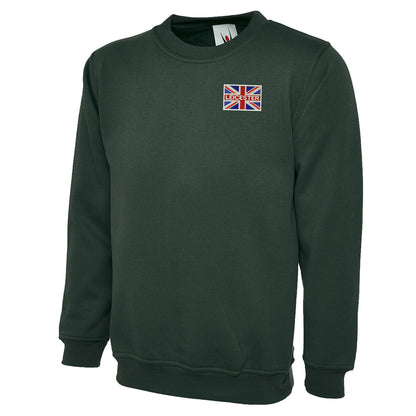 Leicester Coloured Union Jack Embroidered Classic Sweatshirt