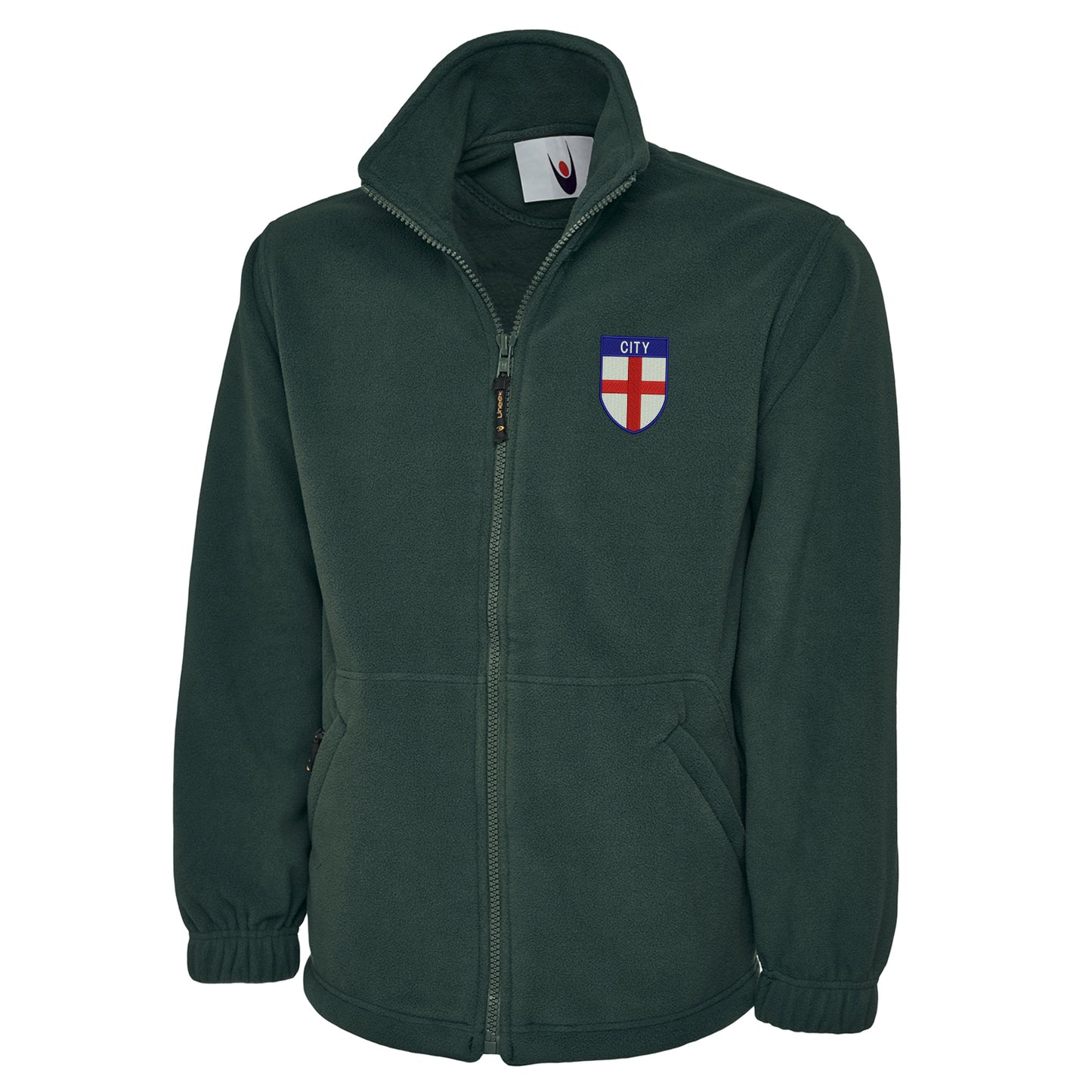 City Flag of England Shield Premium Fleece Jacket