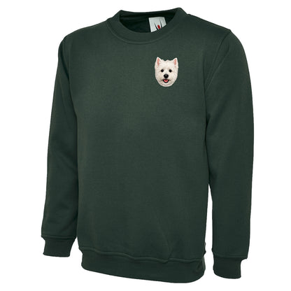 Westie Dog Face Sweatshirt 