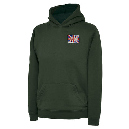 Leicester Coloured Union Jack Embroidered Children's Hoodie