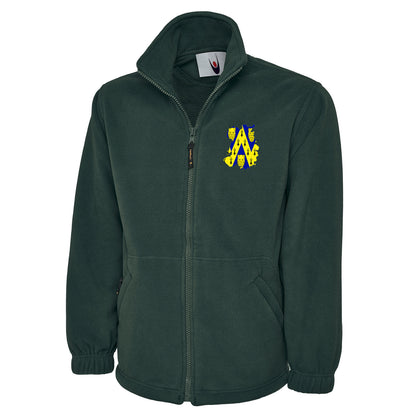Shropshire Flag Map Embroidered Premium Fleece Jacket
