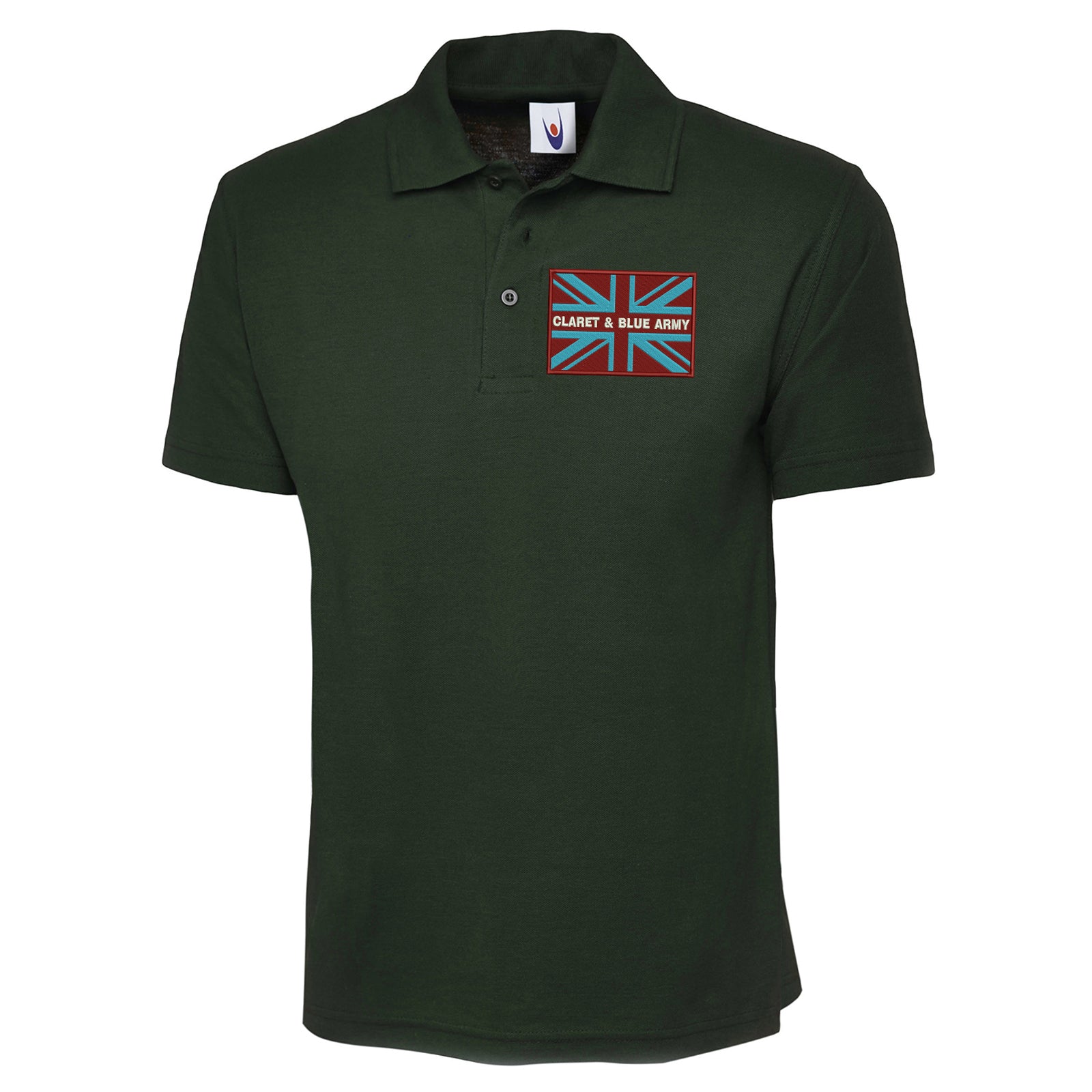 Claret & Blue Army Coloured Union Jack Polo Shirt