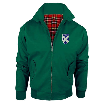Coatbridge Flag of Scotland Shield Classic Harrington Jacket
