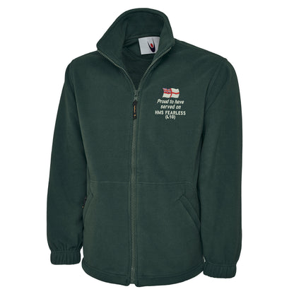 Proud to Have Served on HMS Fearless (L10) Premium Fleece Jacket