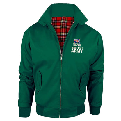 Proud to Have Served in The British Army Embroidered Classic Harrington Jacket