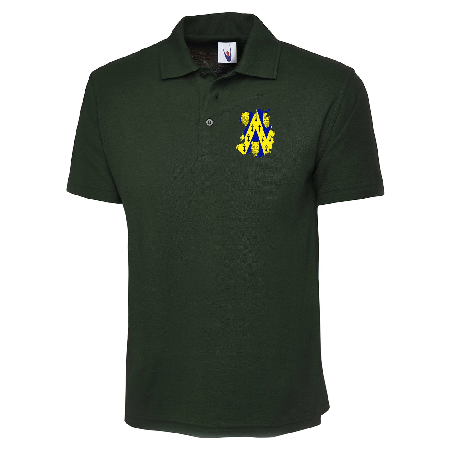 Shropshire Flag Map Embroidered Classic Polo Shirt