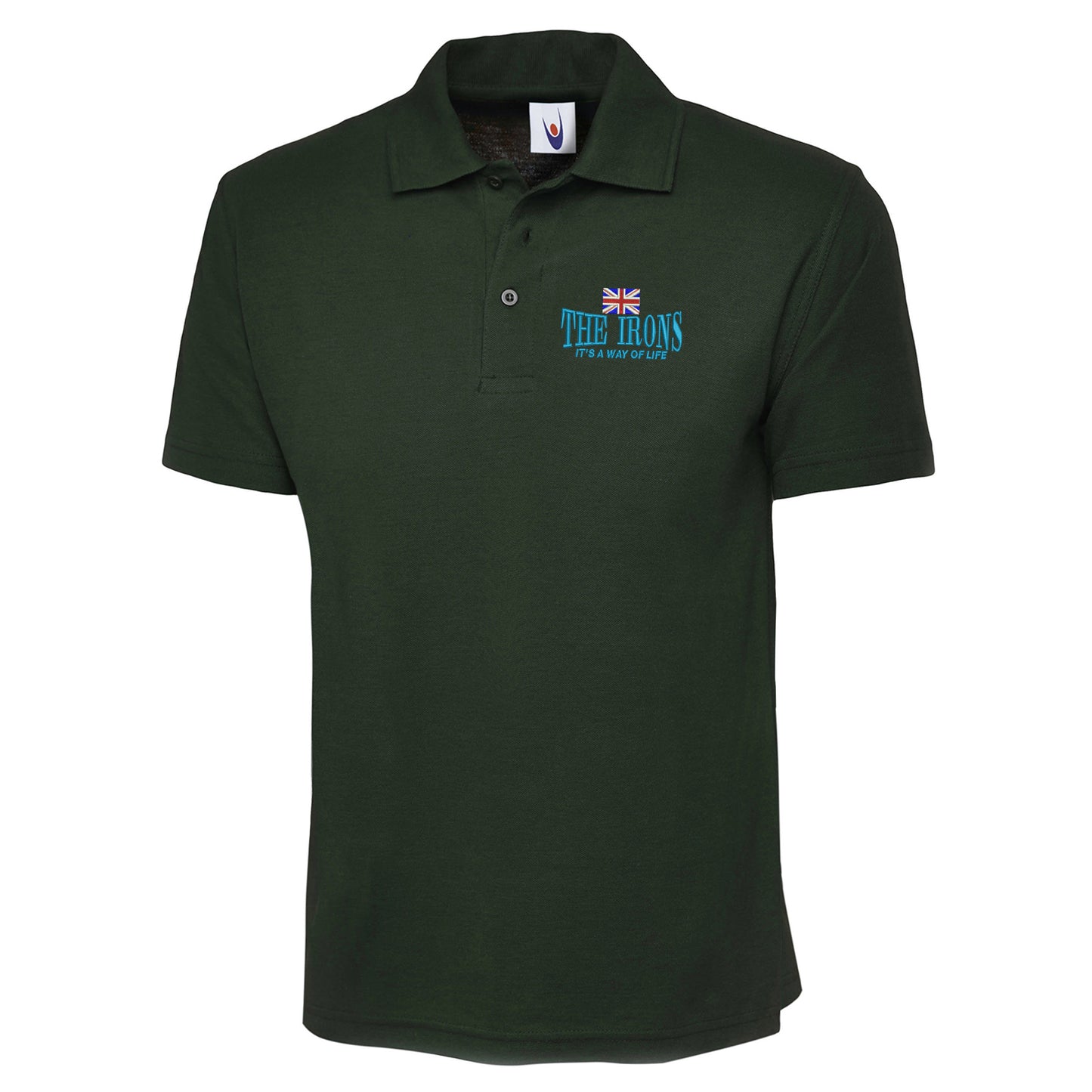 The Irons It's Way of Life Union Jack Embroidered Classic Polo Shirt