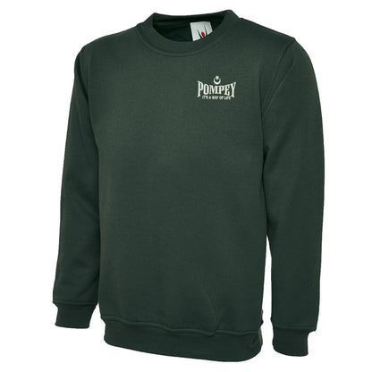 Pompey It's a Way of Life Embroidered Classic Sweatshirt