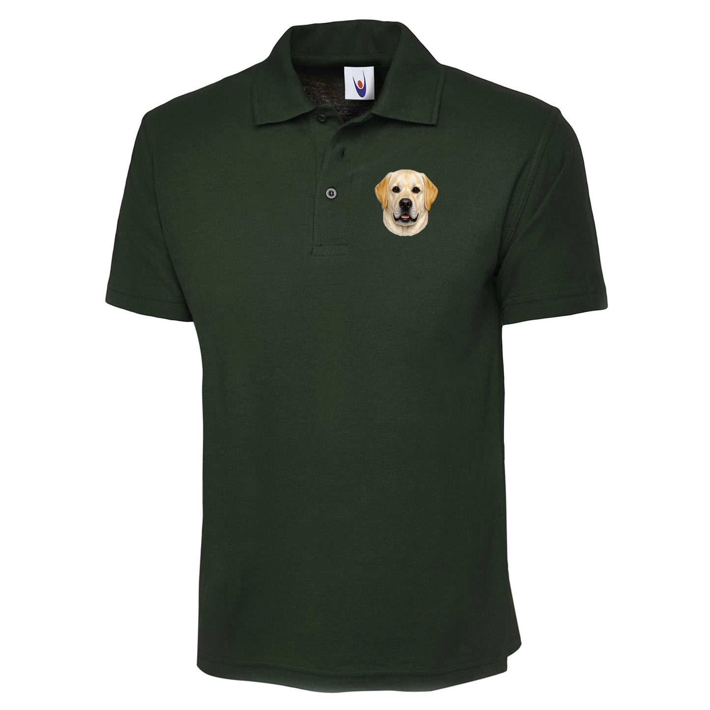 Yellow Labrador Dog Face Polo Shirt