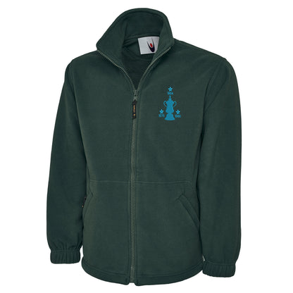 Retro West Ham Three Time Cup Winners Embroidered Premium Fleece Jacket