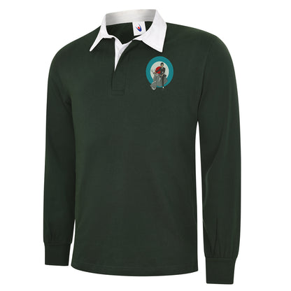 Retro MOD Scooter Classic Rugby Shirt
