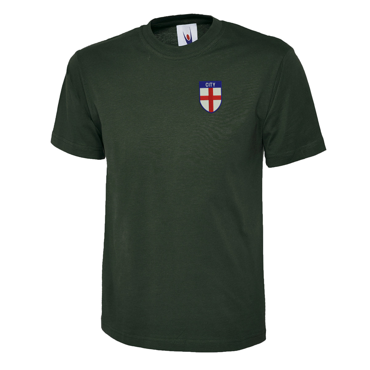 City Flag of England Shield Embroidered Children's T-Shirt