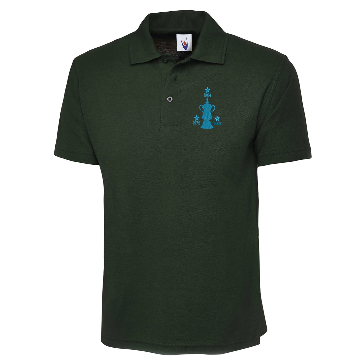 Retro West Ham Three Time Cup Winners Embroidered Classic Polo Shirt