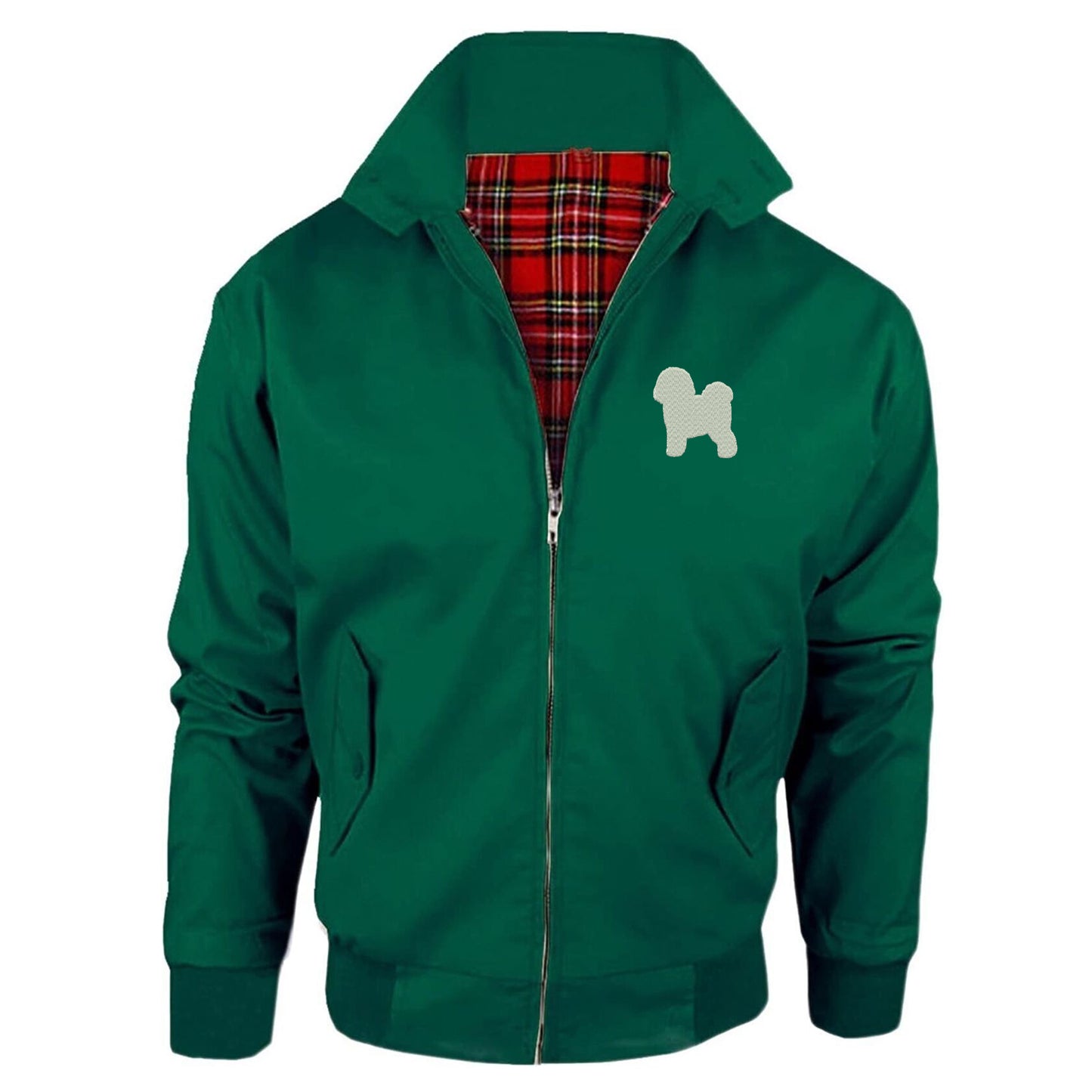 Bichon Frise Embroidered Classic Harrington Jacket