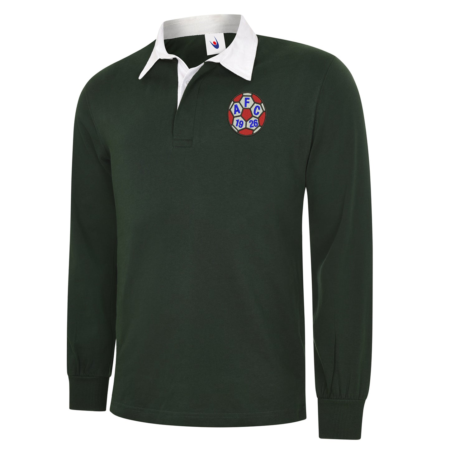 Retro Aldershot 1981 Embroidered Long Sleeve Rugby Shirt