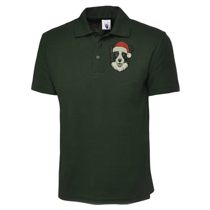 Border Collie Christmas Polo Shirt 