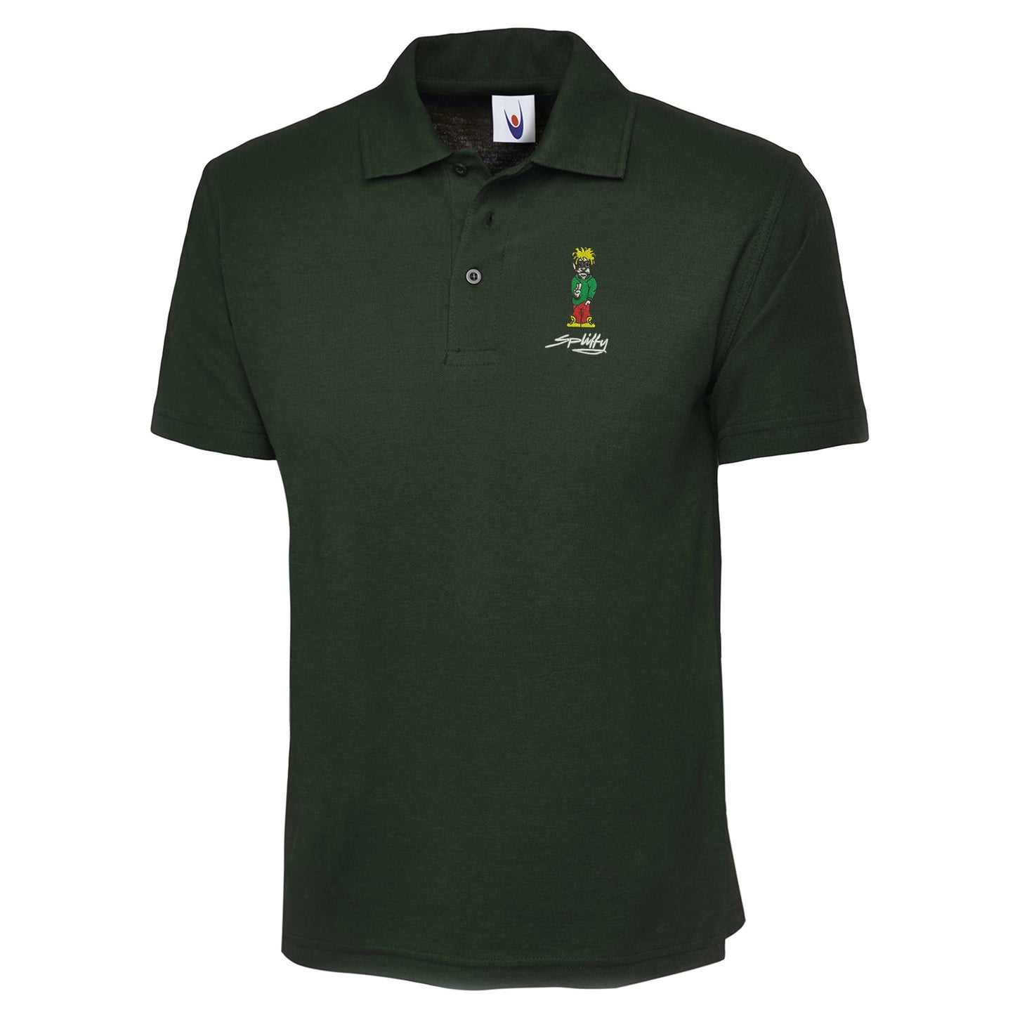 Retro Eclipse Embroidered Classic Polo Shirt