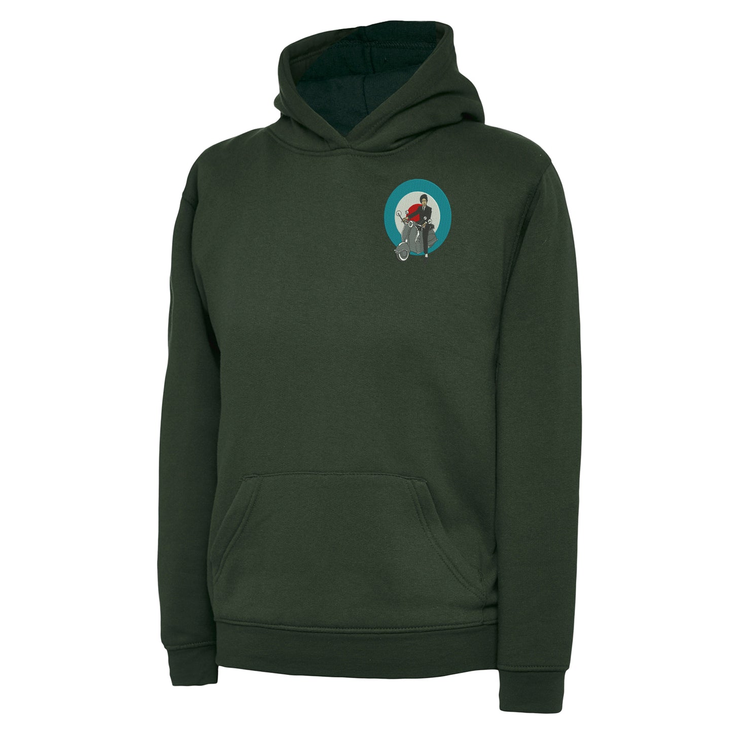Retro MOD Scooter Embroidered Children's Hoodie