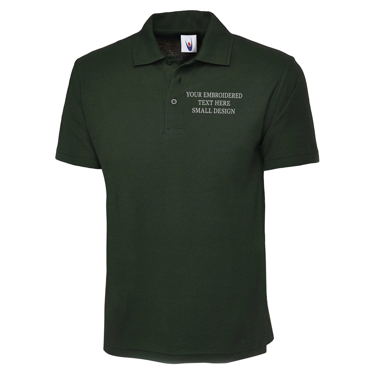Personalised Custom Small Text Polo Shirt