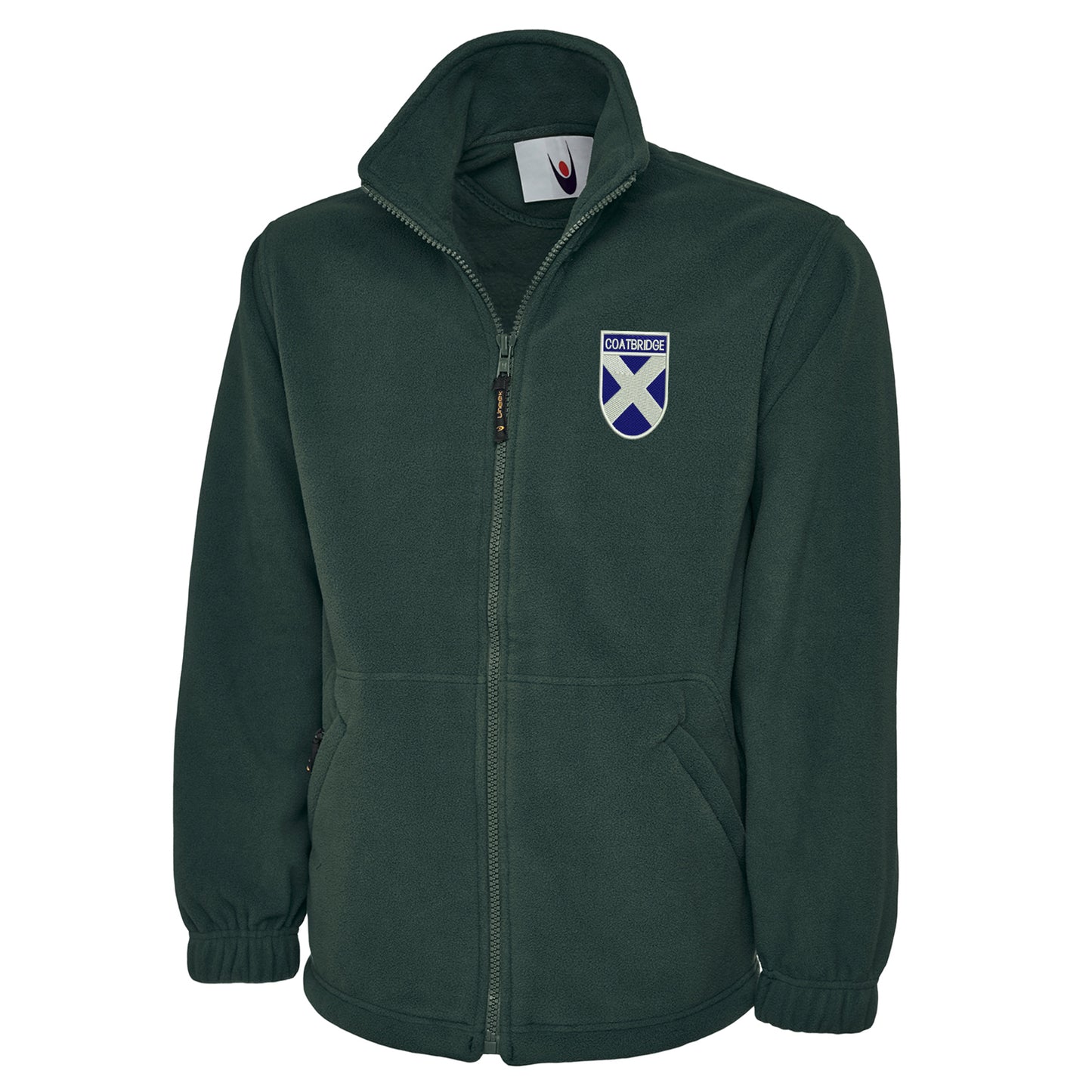 Coatbridge Flag of Scotland Shield Premium Fleece Jacket