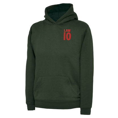Law 10 Embroidered Children's Hoodie
