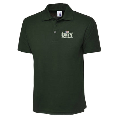 City Till I Die Union Jack Embroidered Classic Polo Shirt