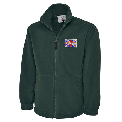 England Coloured Union Jack Embroidered Premium Fleece