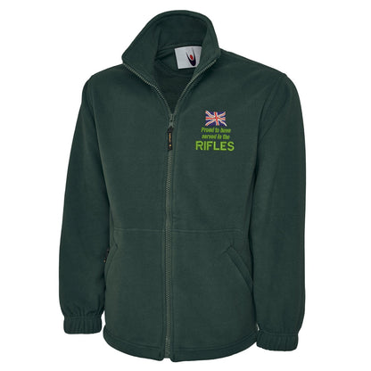 Proud to Have Served in The Rifles Embroidered Premium Fleece