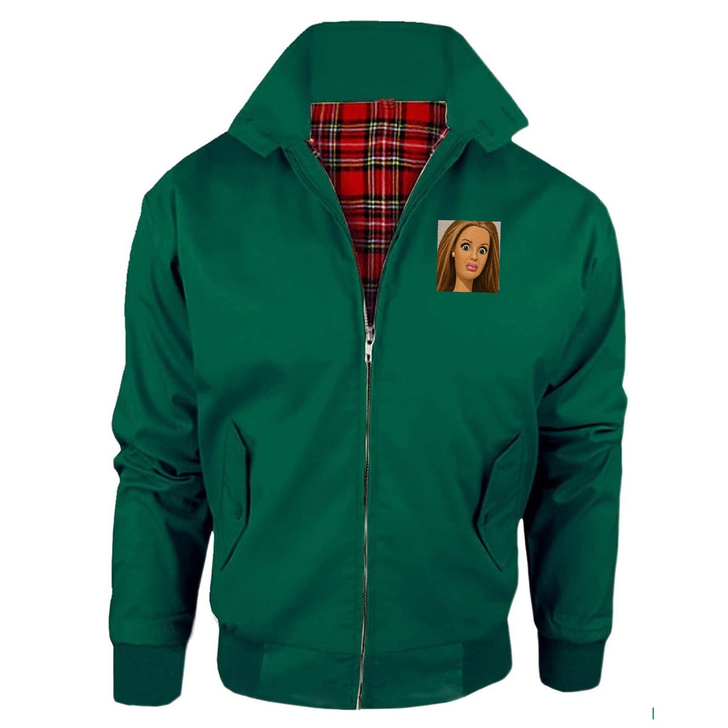 Funny Distressed Doll Face Meme Jacket Mens