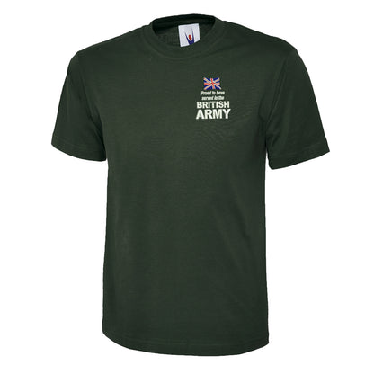 Proud to Have Served in The British Army Embroidered Children's T-Shirt