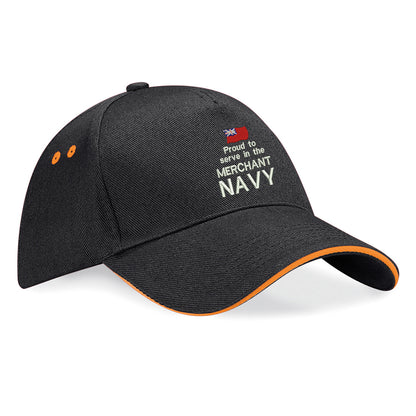 Proud to Serve in The Merchant Navy Baseball Cap