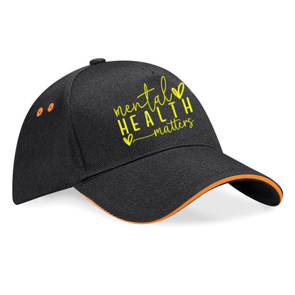 Yellow Mental Health Baseball Cap