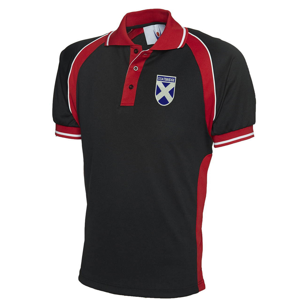 Coatbridge Flag of Scotland Shield Sports Polo Shirt