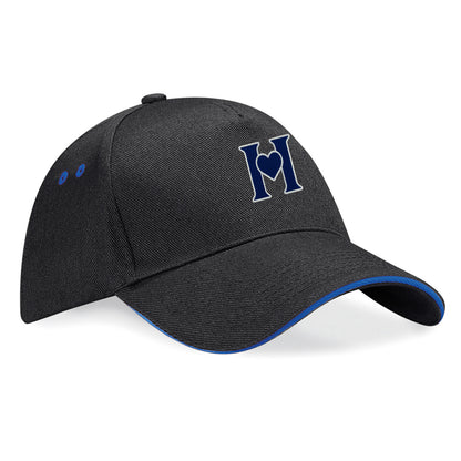 Retro Old School Hearts Football Baseball Cap