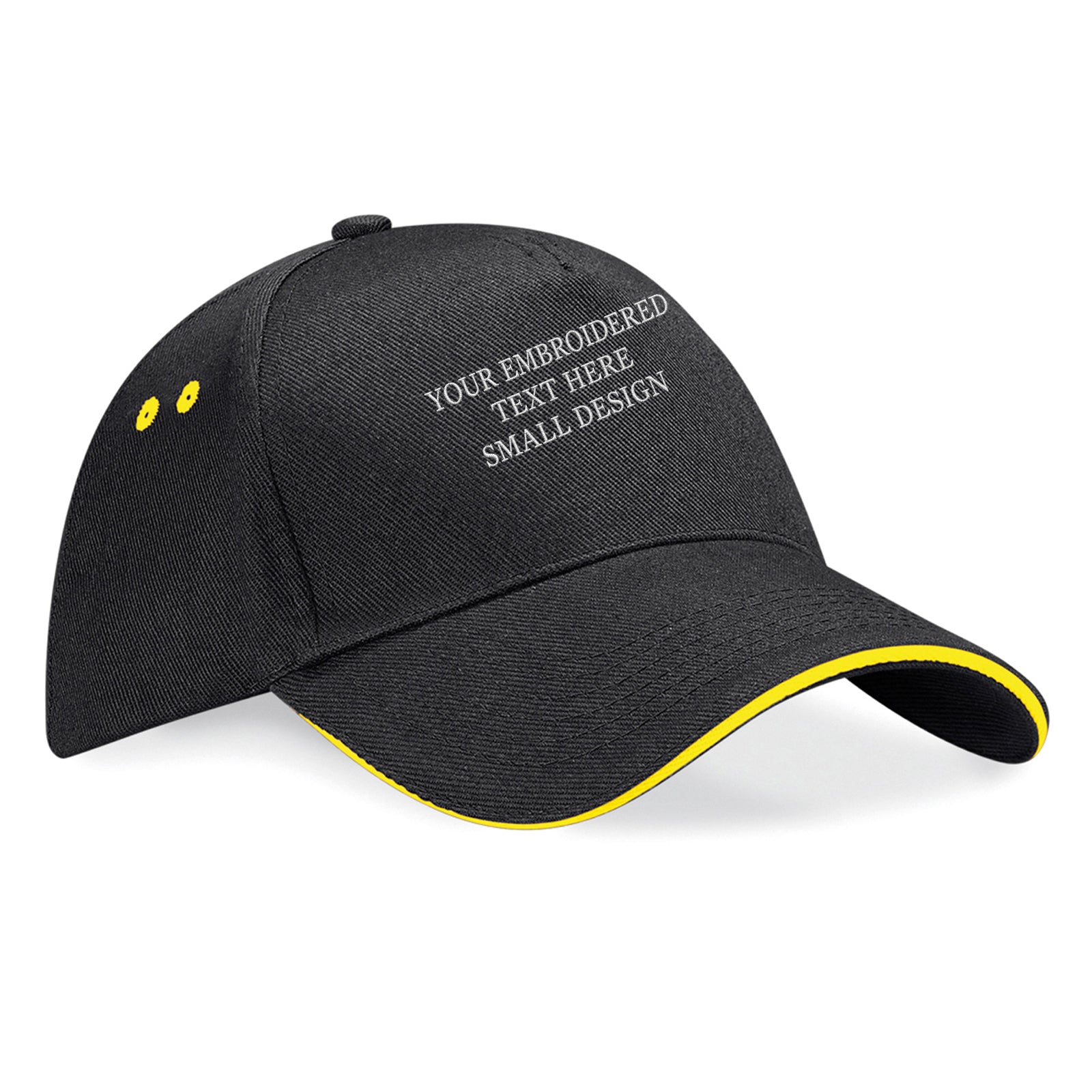 Personalised Custom Small Text Baseball Cap